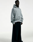 GREY CROPPED HOODIE V2