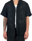 BLACK PERFORATED SHIRT