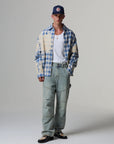 BLEACHED PLAID SHIRT