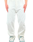 WHITE RHINESTONE BAGGY