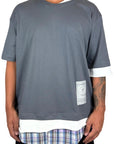TRIPLE LAYER GREY TEE