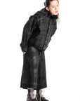 BLACK WAXED DENIM JACKET