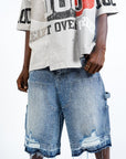 HEART OVER GREED PANEL SHIRT GREY