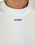WHITE MODAL OVERSIZE TEE