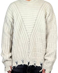 BEIGE OBLIQUE SWEATER