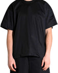 POPELINE LINES BLACK TEE