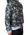 GREY CAMOUFLAGE WOOL HOODIE