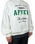 WHITE OVERSIZED CREWNECK SWEATSHIRT
