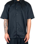 BLACK SIDE BUTTONS SHIRT
