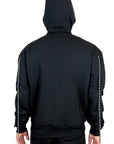 BLACK SUIT MULTI-LACE HOODIE