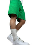 GREEN WASHED SHORTS