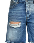 SHORTS BLUE SHADED BLACK PIGMENT