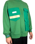 GREEN POCKETS CREWNECK