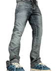 FLARE DENIM DEGRADE' GRAY WASH