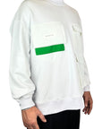 WHITE POCKETS CREWNECK