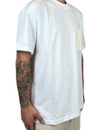 WHITE POCKET ECO LEATHER TEE