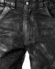 WAXED BLACK DENIM