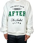 WHITE OVERSIZED CREWNECK SWEATSHIRT