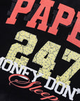 247 RHINESTONE DOUBLE LAYER TEE BLACK
