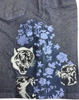 BLUE WASH SHORTS SAVANA EMBROIDERY