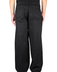 BLACK MINIMAL WIDE BOTTOM TROUSERS