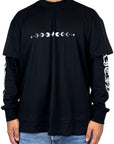BLACK DOUBLE SLEEVE TEE