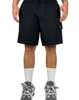 BLACK SHORTS WHITE STITCHING