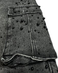 CRYSTALLIZED PEARL PANTS BLACK WASH