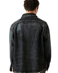 DARK GREY WASH LASER SHIRT