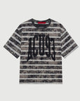 ACID STRIPES T-SHIRT STEEL GREY
