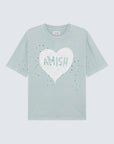 T-SHIRT IN JERSEY CON STAMPA HEART LASER