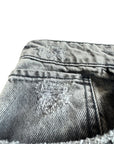 GREY DARK WASH CARGO BAGGY