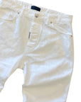 WHITE RHINESTONE BAGGY