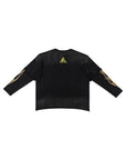 247 RHINESTONE DOUBLE LAYER TEE BLACK