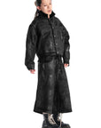 BLACK WAXED DENIM JACKET