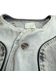 BASEBALL JERSEY GREY DENIM SHIRT