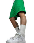 GREEN WASHED SHORTS