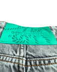 BASEBALL JERSEY GREY DENIM SHORTS