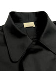 BLACK SIDE BUTTONS SHIRT