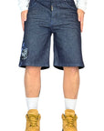 BLUE WASH SHORTS SAVANA EMBROIDERY