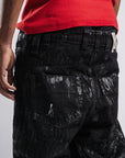 BLACK CRY WAXED DENIM