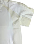 WHITE DOUBLE FABRIC TEE CUTS