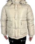 BEIGE NYLON PUFFER