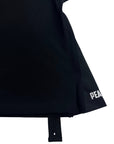 BLACK ZIPPED TEE