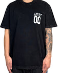 T-SHIRT IN JERSEY CON STAMPA AMISH 00 LASER NERA