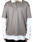 BEIGE DOUBLE SLEEVED POLO RUTHLESS