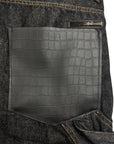 BLACK ZERO WASH CARGO SHORTS