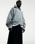 GREY CROPPED HOODIE V2