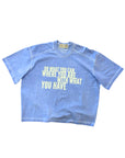 LIGHT BLUE WASHED CROPPED TEE