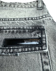 GREY DARK WASH CARGO BAGGY
